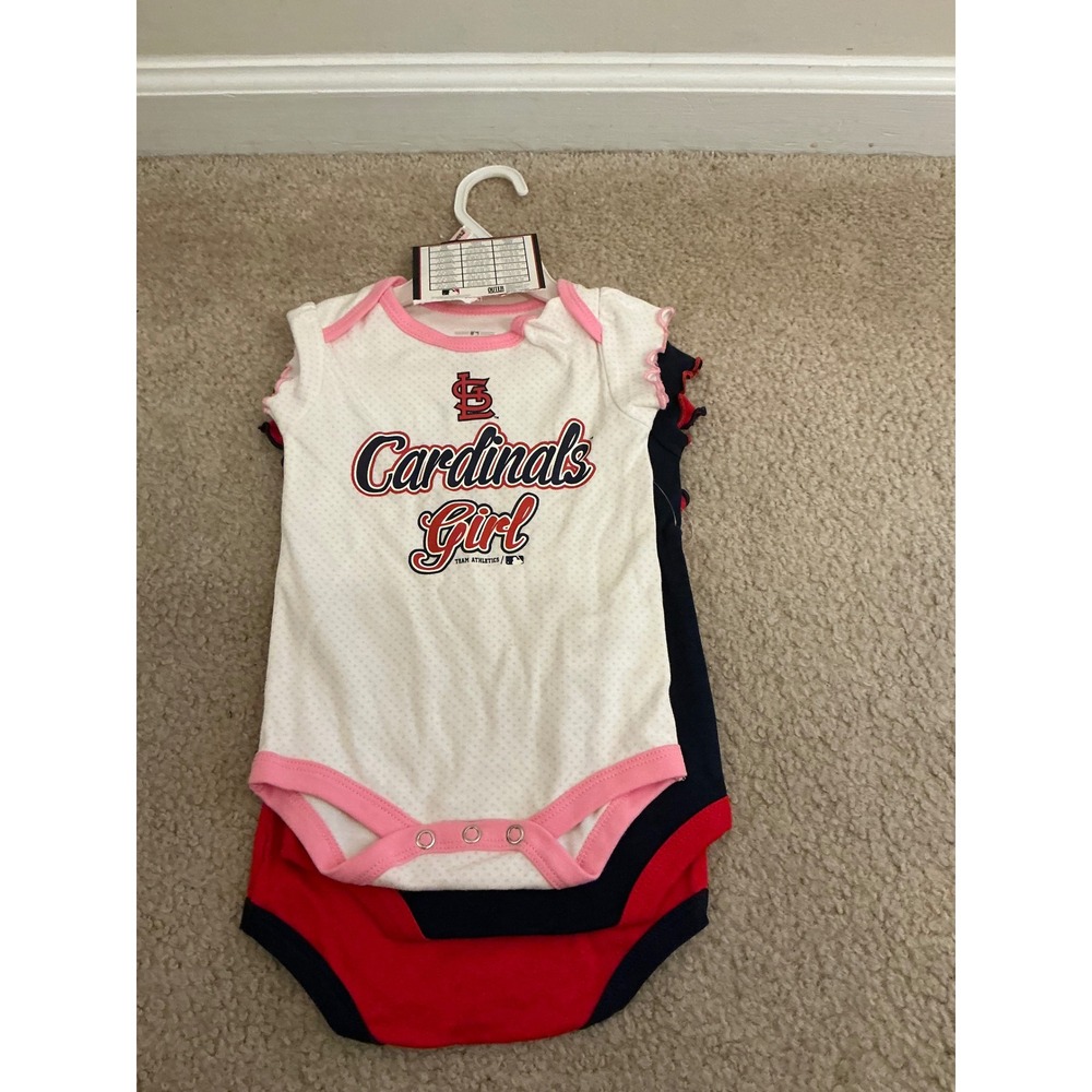 St. Louis cardinals girls onesies size 6/9 mo